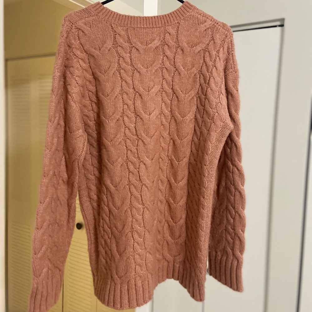 Rachel Parcell Cable Knit Sweater - Blush